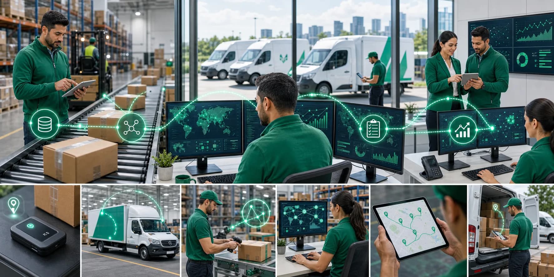 Makzom AI workflow connecting logistics data, recommendations, and continuous improvement